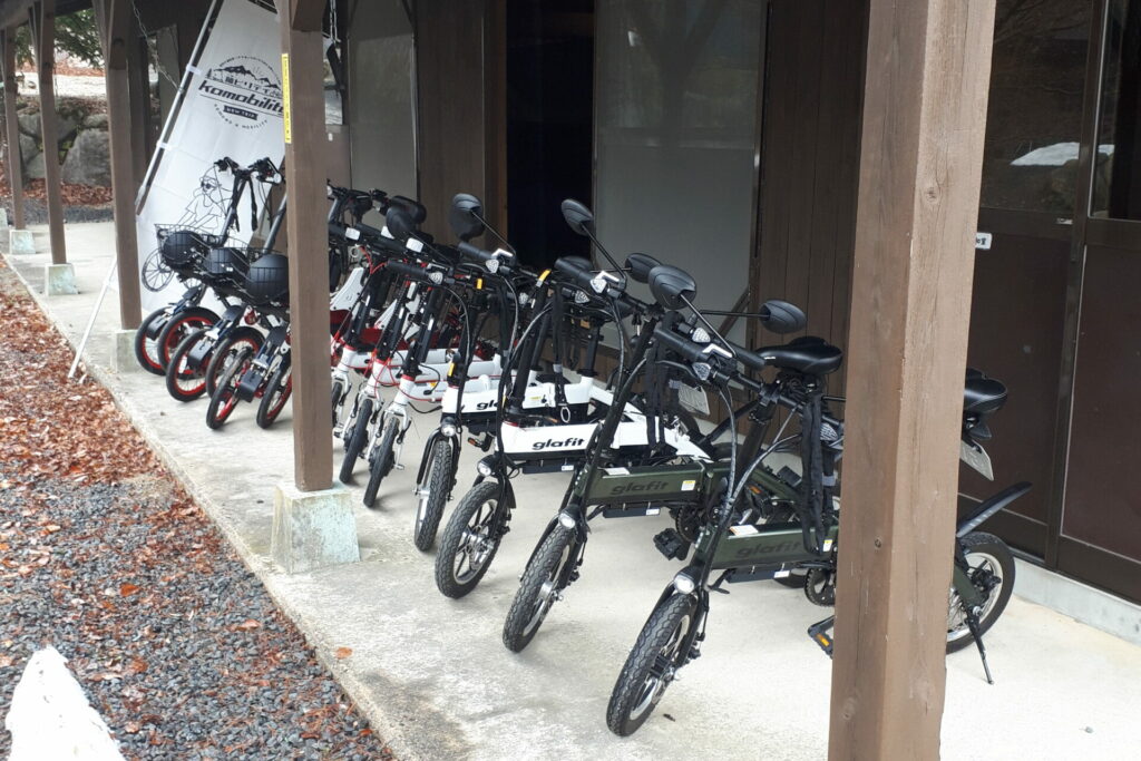 電動アシスト自転車・電動バイクで温泉施設へ